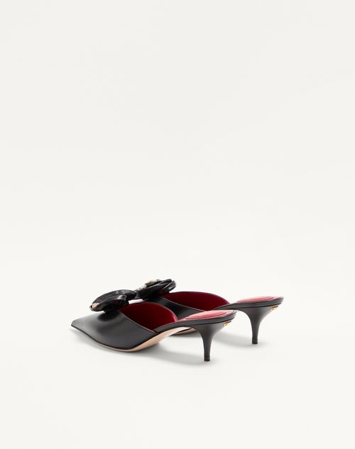 Valentino Garavani - Drip Rose Kidskin Mule With Crystals 55mm - Black - Woman - Pumps And Slingbacks