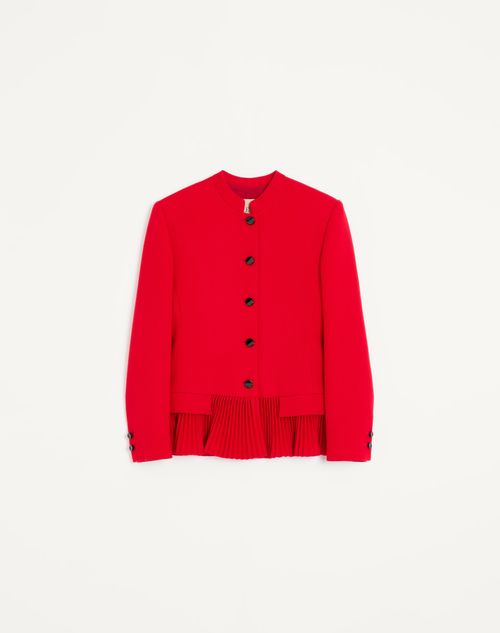 Valentino - Valentino Wool Crepe Jacket - Carmine Red - Woman - Jackets And Blazers
