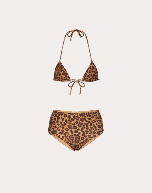 Valentino - Animalier Lycra Bikini - Animal Print - Woman - Beachwear