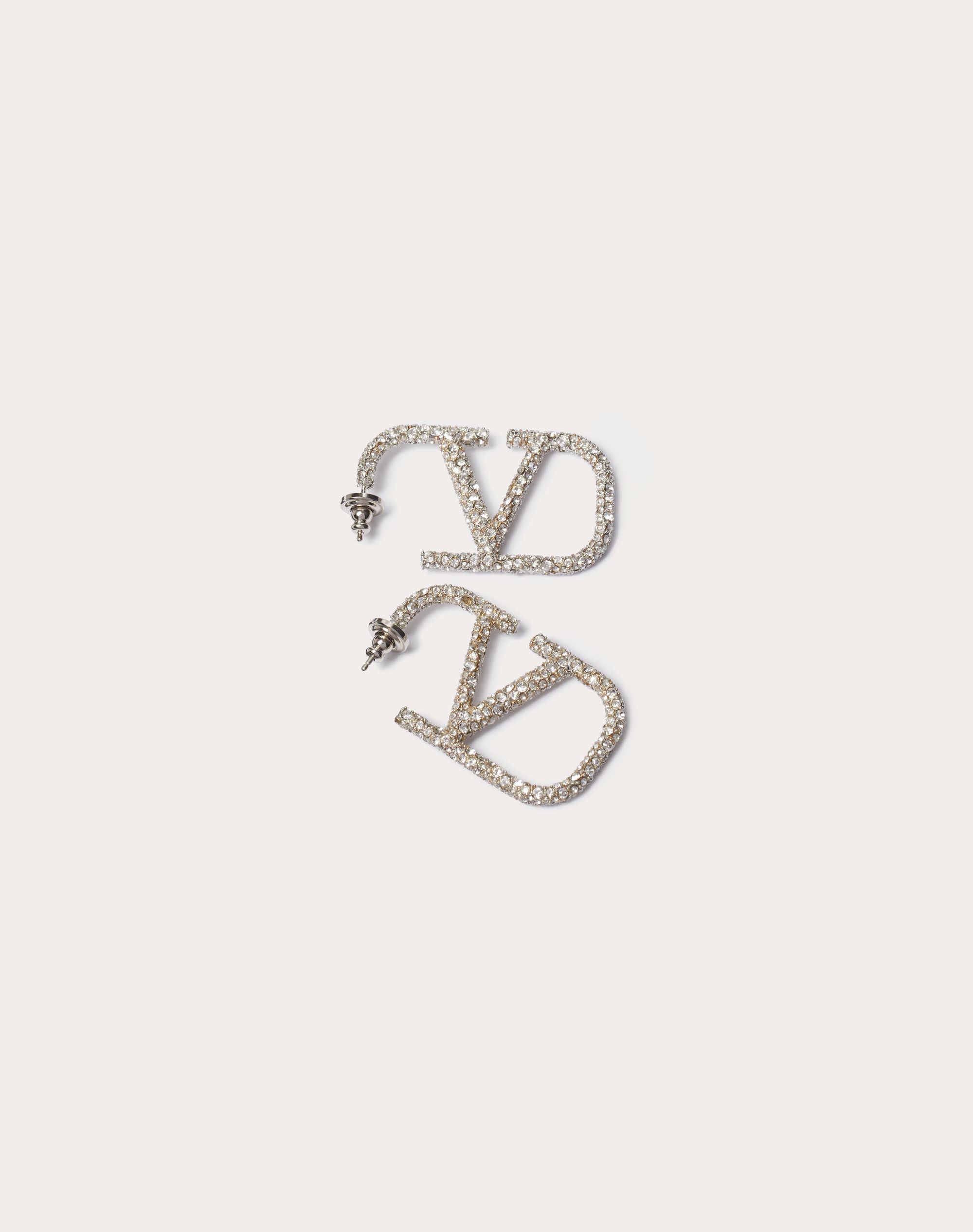 Vロゴ シグネチャー メタル X スワロフスキー®クリスタル ピアス Vロゴ シグネチャー メタル X スワロフスキー®クリスタル ピアス