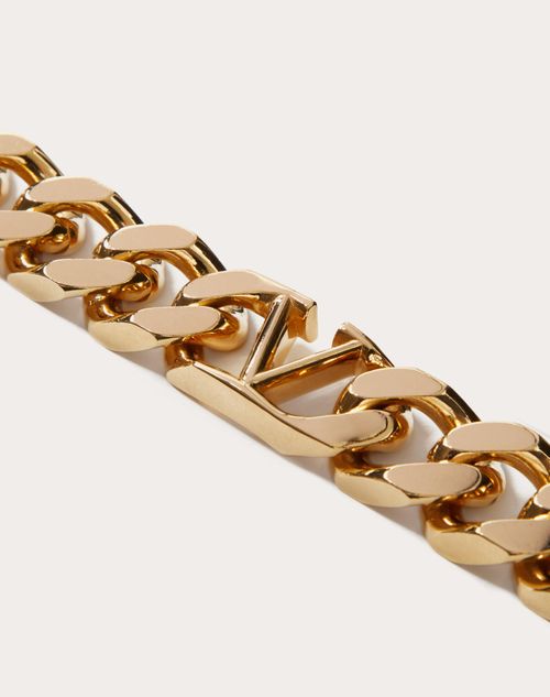 V Logo Chainlink Choker in Gold - Valentino