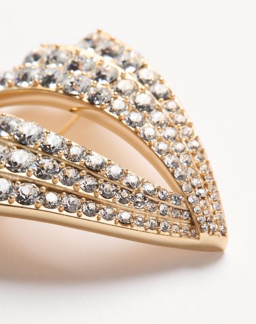 Valentino Garavani - Broche Je Les V De Metal Y Cristales Swarovski®

 - Oro/cristal - Mujer - Joyas