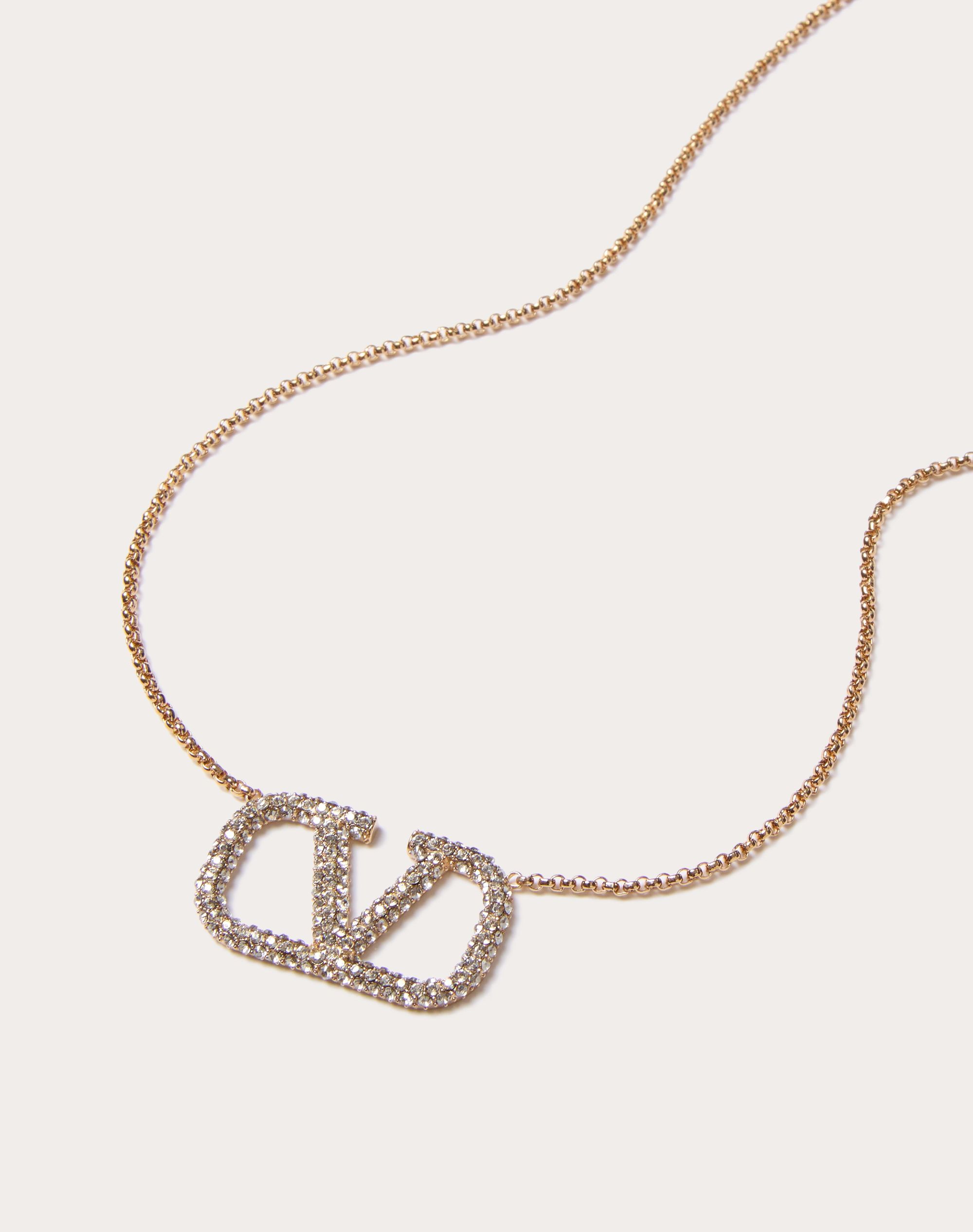 Vlogo Signature Metal And Swarovski® Crystal Necklace for Woman in 
