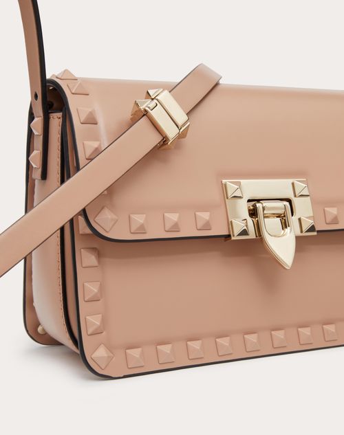 Valentino Garavani Rockstud Small Textured-leather Shoulder Bag - Women - Pink Shoulder Bags