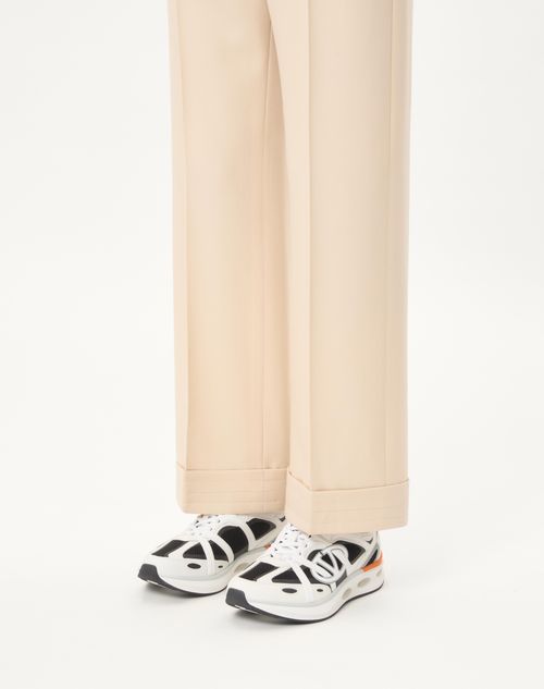 Valentino Garavani - Vlogo Easyjog Low-top Sneaker In Calfskin And Fabric - Multicolour - Man - Man Shoes Sale