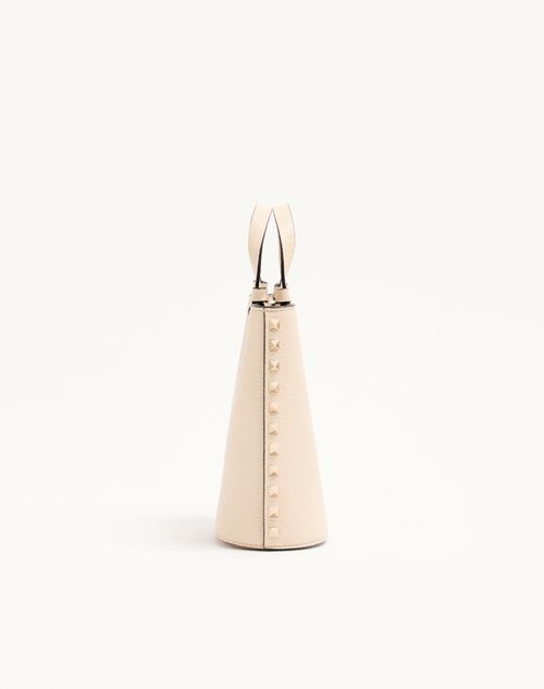 Valentino Garavani - Valentino Garavani Rockstud Mini Bag In Grainy Calfskin - Ivory - Woman - Wallets And Small Leather Goods