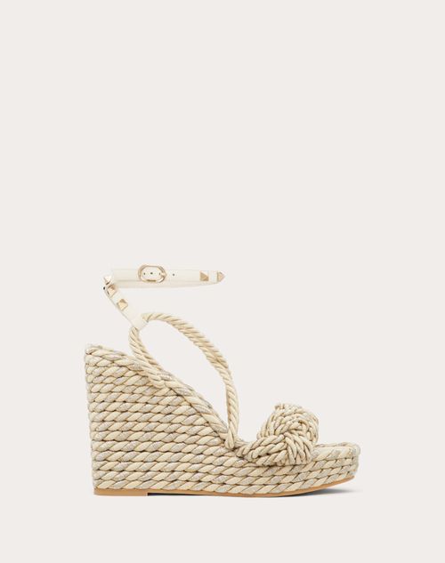 Valentino torchon rockstud store leather wedge sandals