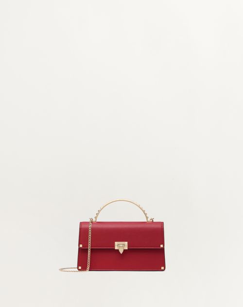 Red Valentino MINI BORSA A MANO ROCKSTUD IN VITELLO