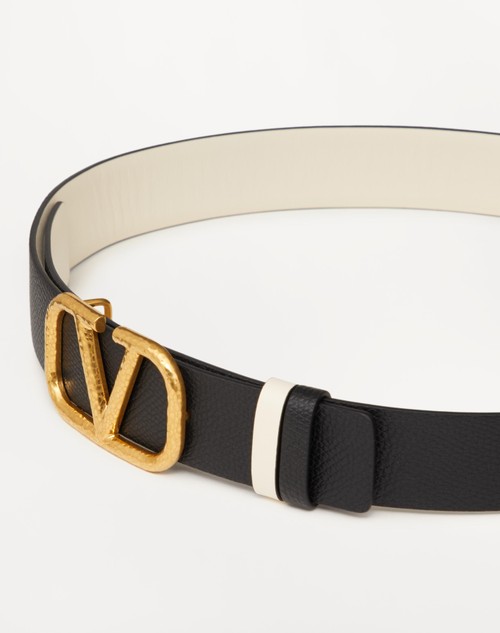 Valentino Garavani Off-White Reversible VLogo Belt