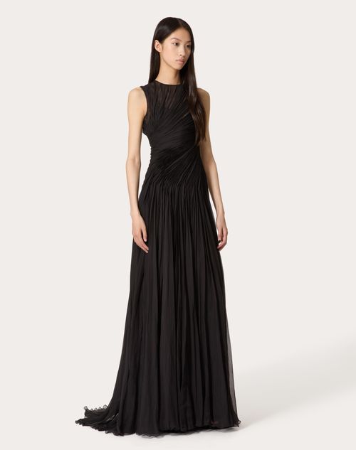 Valentino - Chiffon Gown - Black - Woman - Gowns