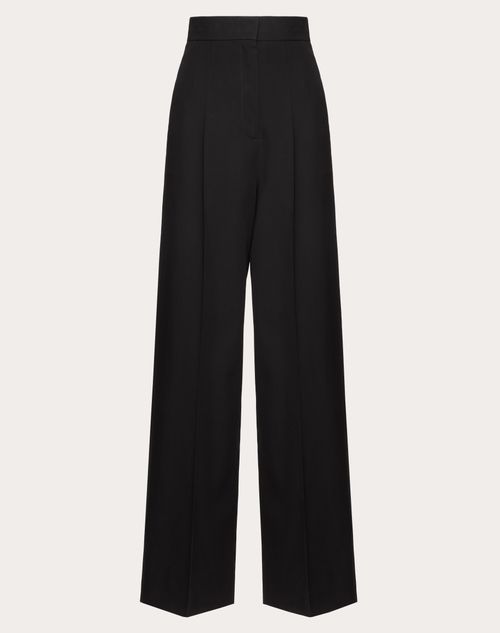 Valentino - Formal Natté Trousers - Black - Woman - Trousers And Shorts