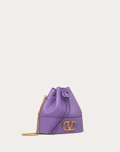 Mini Vlogo Signature Bucket Bag In Nappa Leather for Woman in