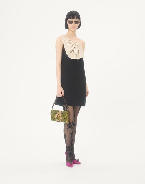 Valentino Garavani - Valentino Garavani Devain Small Shoulder Bag In Jacquard Lurex Fabric - Gold/green - Woman - Shoulder Bags