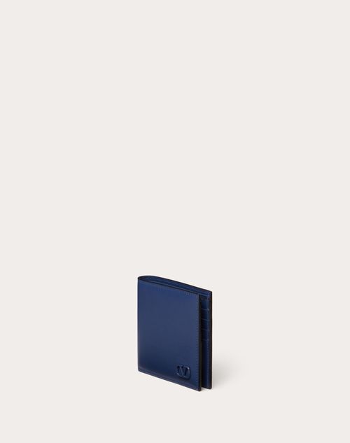 Vロゴ シグネチャー ウォレット for メンズ インチ ブラック Vロゴ シグネチャー ウォレット for メンズ インチ ブラック