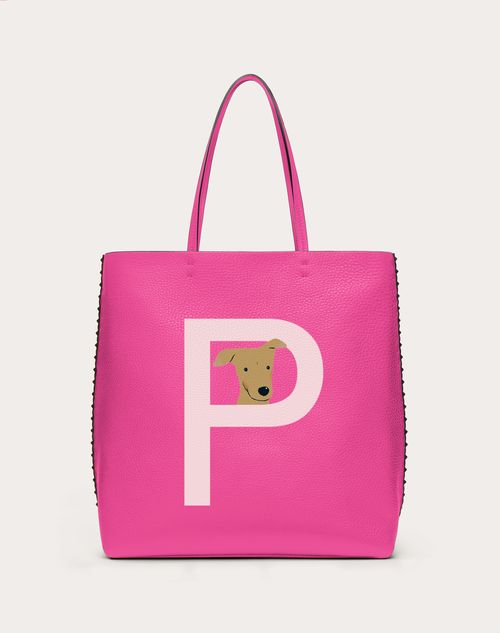 Valentino Garavani - Valentino Garavani Rockstud Pet Customizable N/s Tote Bag - Sheer Fuchsia/rose Quartz - Woman - Rockstud Pet - Bags