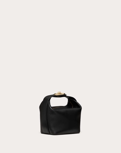 Valentino Garavani - Vlogo The Bold Edition Mini Nappa Handbag - Black - Woman - Shelf - W Bags - Vlogo Soft