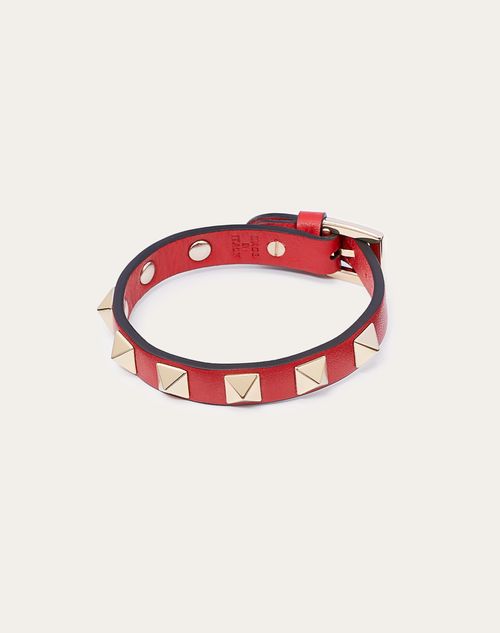 Rockstud Bracelet Woman Black | Valentino US