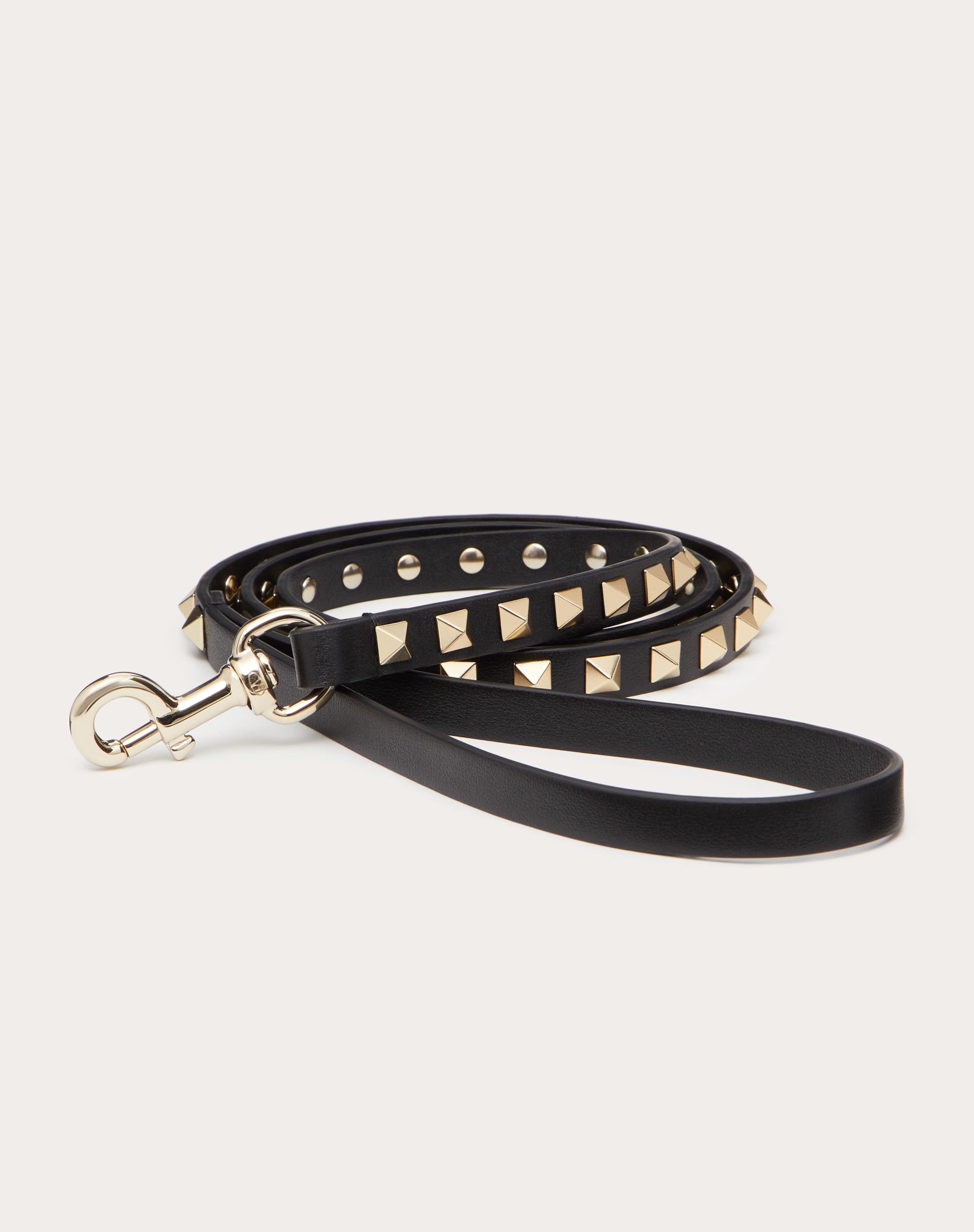 VALENTINO GARAVANI ROCKSTUD PET LEASH (Black)