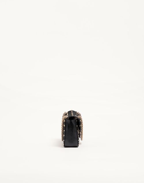 Valentino Garavani - Valentino Garavani Rockstud Spike Small Shoulder Bag In Kidskin - Black - Woman - Shoulder Bags