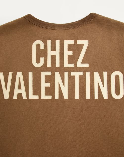 Valentino - Camiseta De Algodón - Avellana - Mujer - Camisetas Y Sudaderas