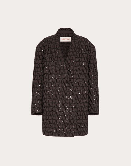 Valentino - Dry Tailoring Wool Embroidered Blazer - Ebony/black - Woman - Jackets And Blazers
