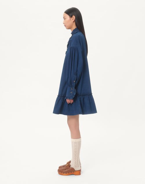 Valentino - VESTIDO DE MEZCLILLA LIVIANA  - Denim - Mujer - Denim