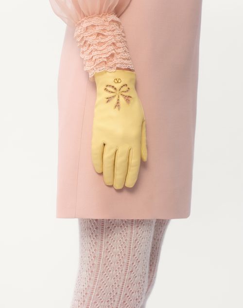 Valentino Garavani - Vlogo Signature Nappa Gloves - Multicolor - Woman - Soft Accessories - Accessories