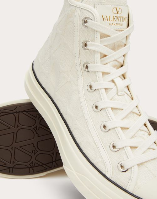 Valentino Garavani - Toile Iconographe Totaloop High-top Sneaker - Ivory - Man - Man View All