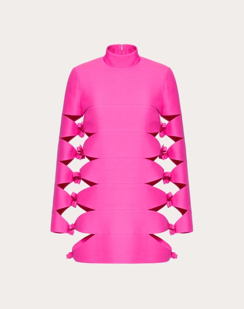 Valentino - Crepe Couture Short Dress With Bow Detail - Pink Pp - Woman - Short