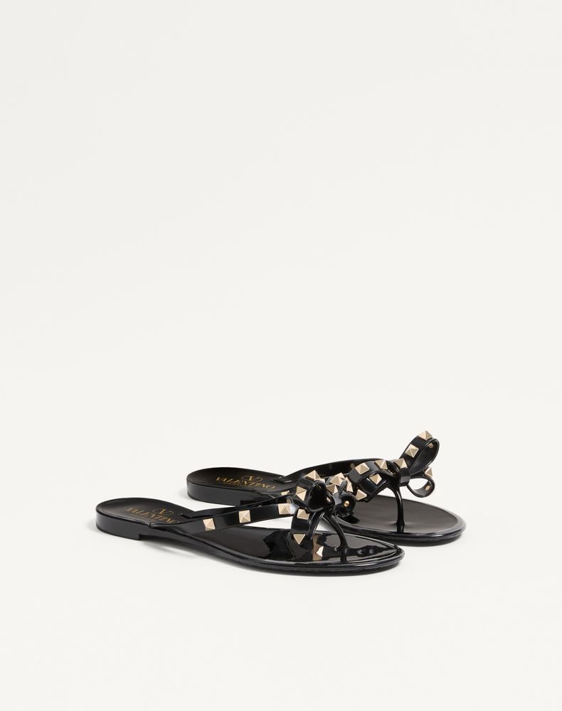 Valentino Garavani Rockstud Rubber Slipper Woman Black 39