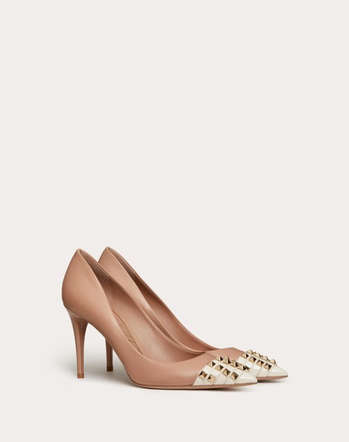 light pink valentino rockstud shoes