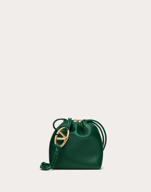 Valentino Garavani - Vlogo Pouf Nappa Leather Mini Bucket Bag - Green - Woman - Shoulder Bags