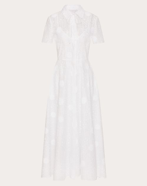 Valentino - Daisy Organdis Midi Dress - Ivory - Woman - Dresses