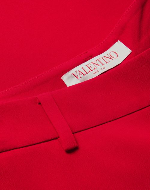 Valentino - Pantaloni In Cady Couture - Rosso - Donna - Pantaloni E Shorts