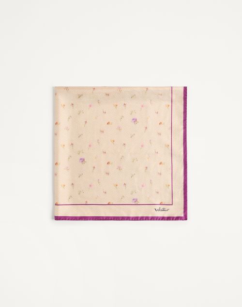 Valentino Garavani - Papier Floral Silk Scarf - Butter/multicolour - Woman - Soft Accessories