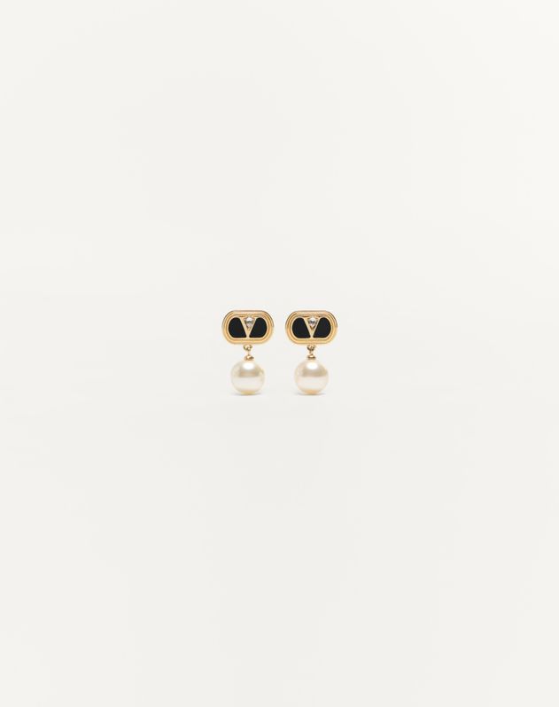 ピアス VALENTINO EARRINGS | OVALETTE | LLO/STRASS Ovalette Metal, Enamel, Crystal And Swarovski® Pearl