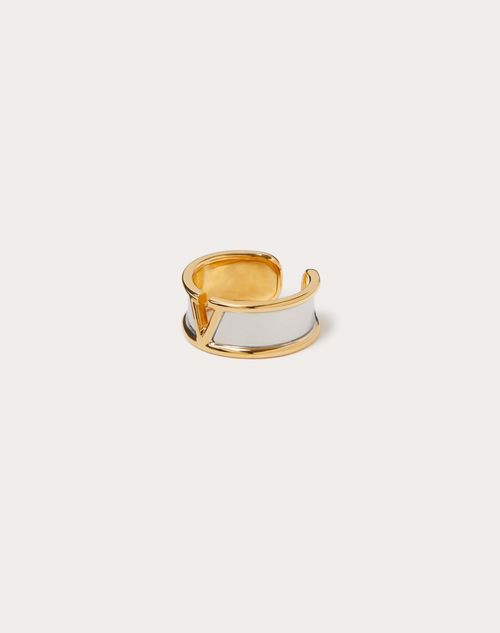 Valentino Garavani - Vlogo Signature Ring Aus Metall - Gold - Mann - Jewels - M Accesories