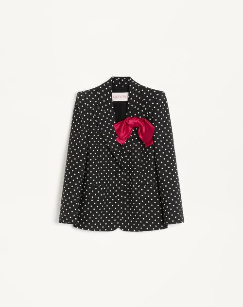 Valentino - Supergran Plusdepois Print Jacket - Black/birch - Woman - Jackets And Blazers