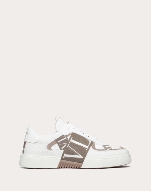 Valentino Garavani - Baskets Basses Vl7n En Cuir De Veau Avec Rubans - Blanc/clay - Homme - Baskets