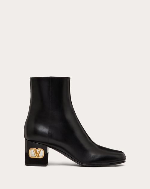 Valentino Garavani - Valentino Garavani Heritage Calfskin Ankle Boot 60mm - Black - Woman - Boots&booties - Shoes