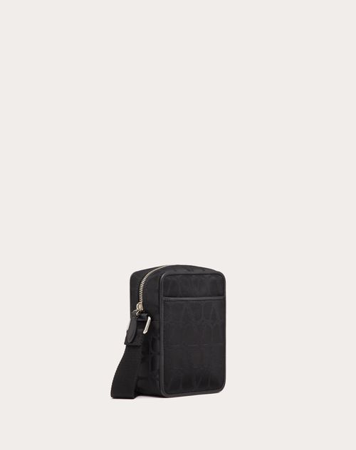 Valentino Garavani - Small Black Iconographe Nylon Shoulder Bag - Black - Man - Shelf - M Bags - Black Iconographe