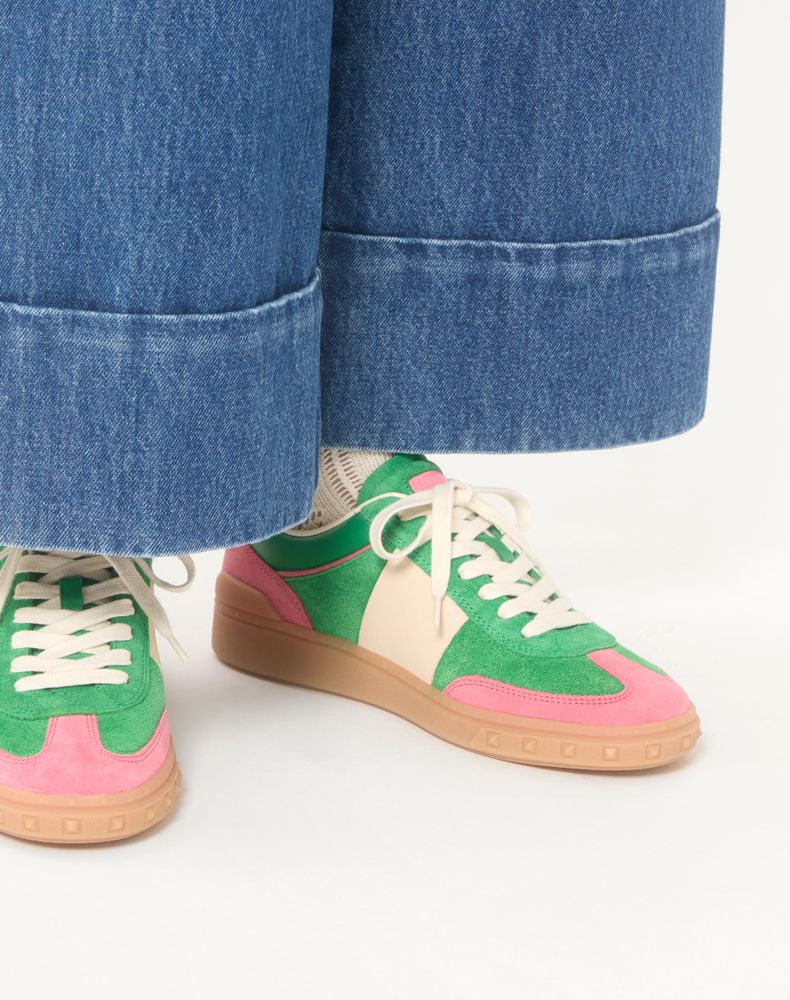 Valentino Garavani Upvillage Crosta Sneaker Woman Green/Ivory 35.5