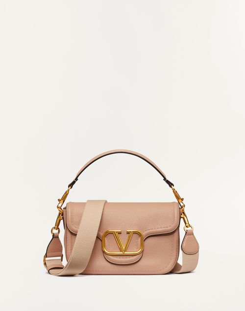 Valentino Garavani - Sac Porté Épaule Alltime En Cuir De Veau Grainé Souple - Rose Cannelle - Femme - Sacs Porté Épaule