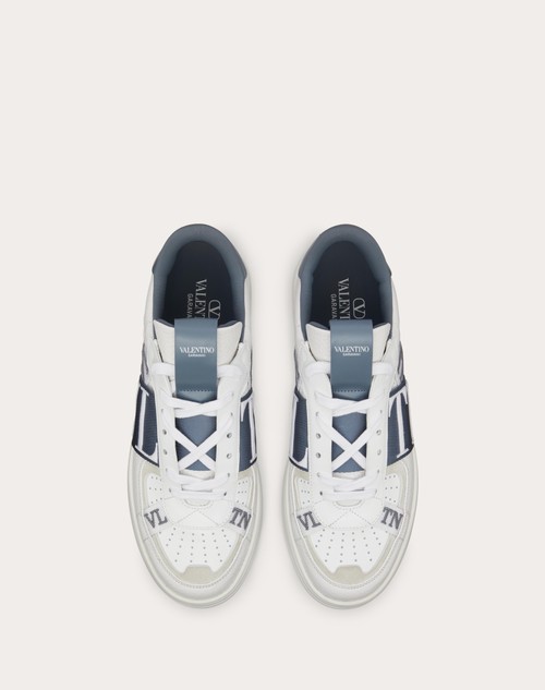 Valentino Garavani VL7N logo-tape leather sneakers - White