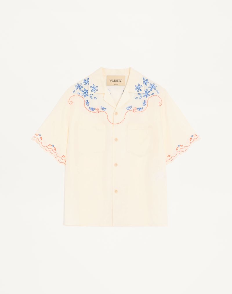 Chemise Bowling Lin San Gallo VLogo Latte — Valentino