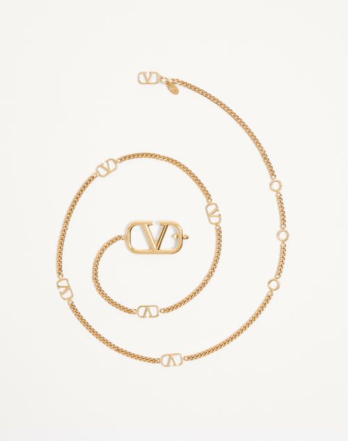 Valentino Garavani - Vlogo Signature Chain Belt - Gold - Woman - Belts