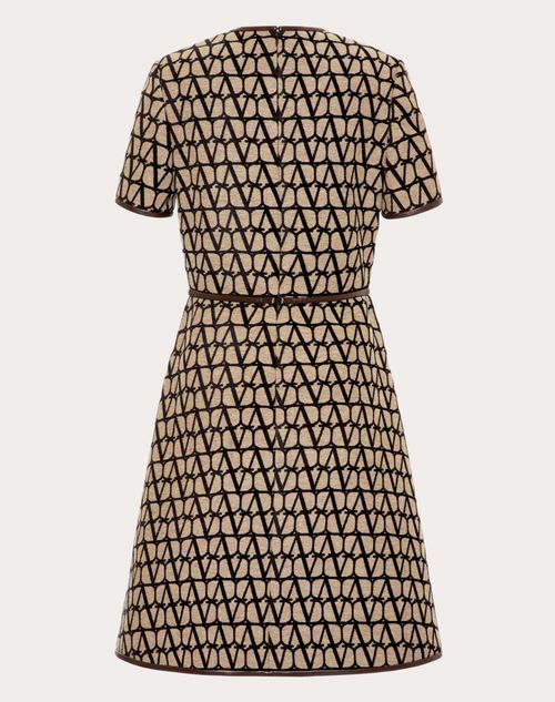 Valentino - Dress In Toile Iconographe Light - Beige/black - Woman - Dresses