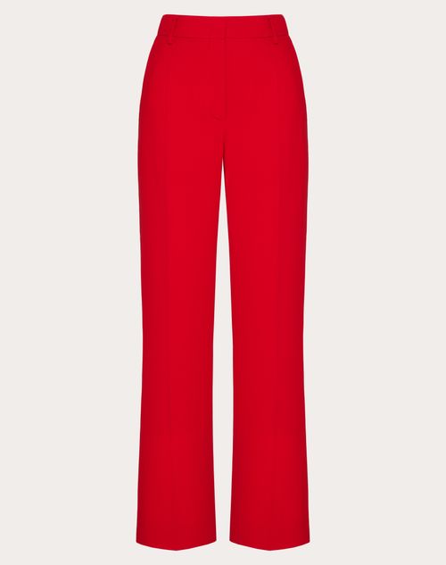 Valentino - Pantalón Cady Couture - Rojo - Mujer - Pantalones Largos Y Cortos