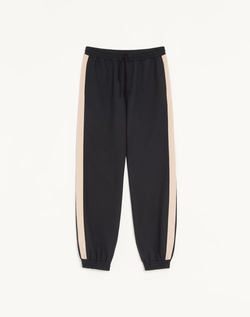 Valentino - Valentino Nylon Trousers With Vgold - Black/butter - Man - Trousers And Shorts