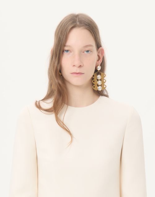 Valentino - Embroidered Crepe Couture Short Dress - Ivory - Woman - Dresses